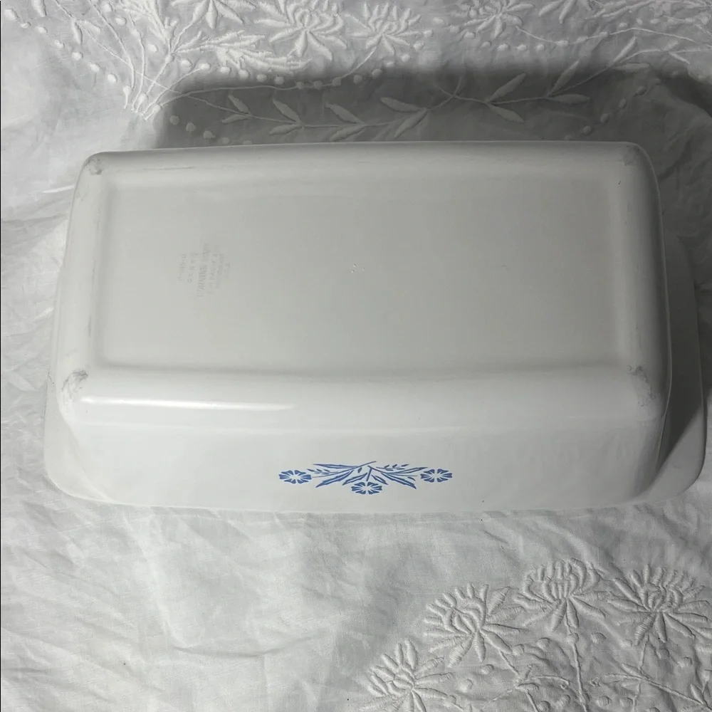 Corningware Cornflower White and Blue  Loaf Pan P315B 9x5x3