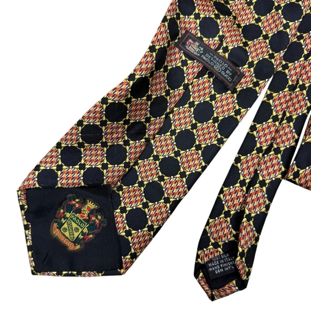 Gucci Paolo Gucci Silk Printed Mens Tie