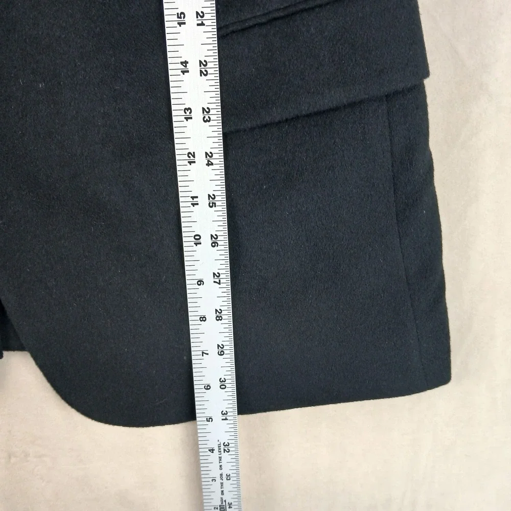 Andrew Fezza 42S Mens Blazer Jacket Wool Silk Cashmere Black 22x31 44S
