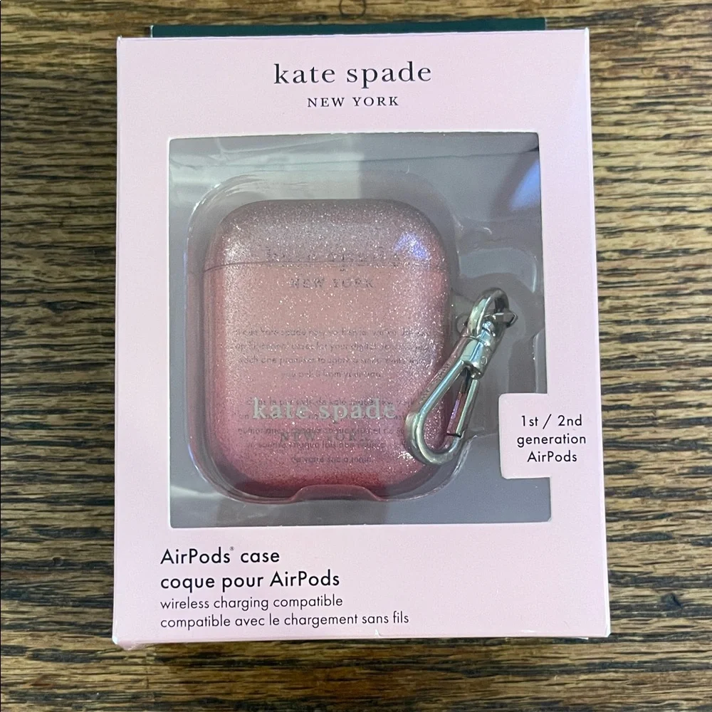 Kate Spade Rose Glitter AirPods Case