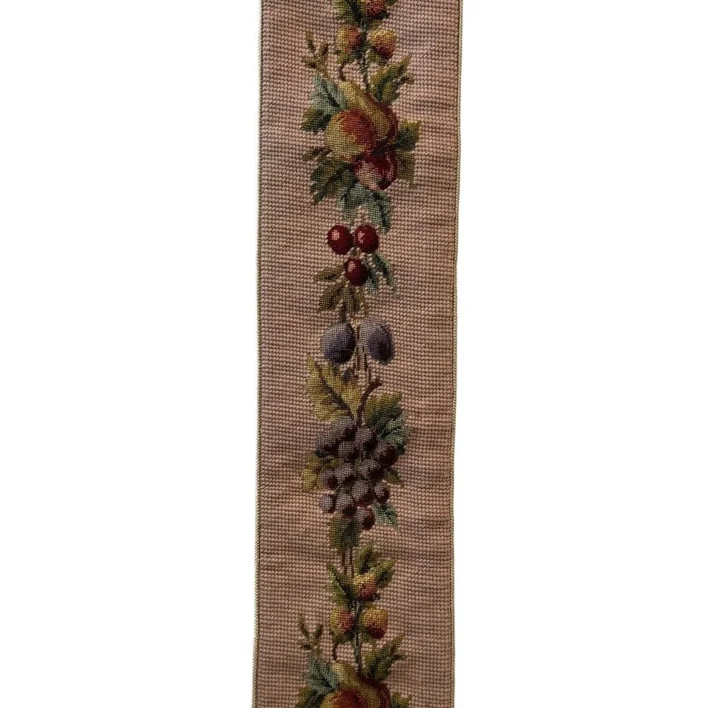 Vintage Fruit Needlepoint Bell Pull 69