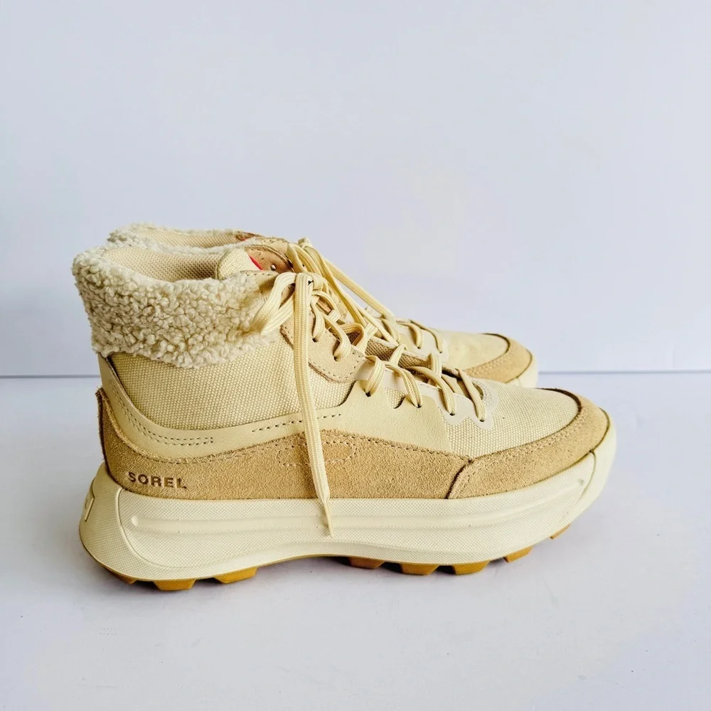 Sorel Ona Womens Cozy Booties Snow Boots Ankle Shearling Size 7 Beige Outdoor