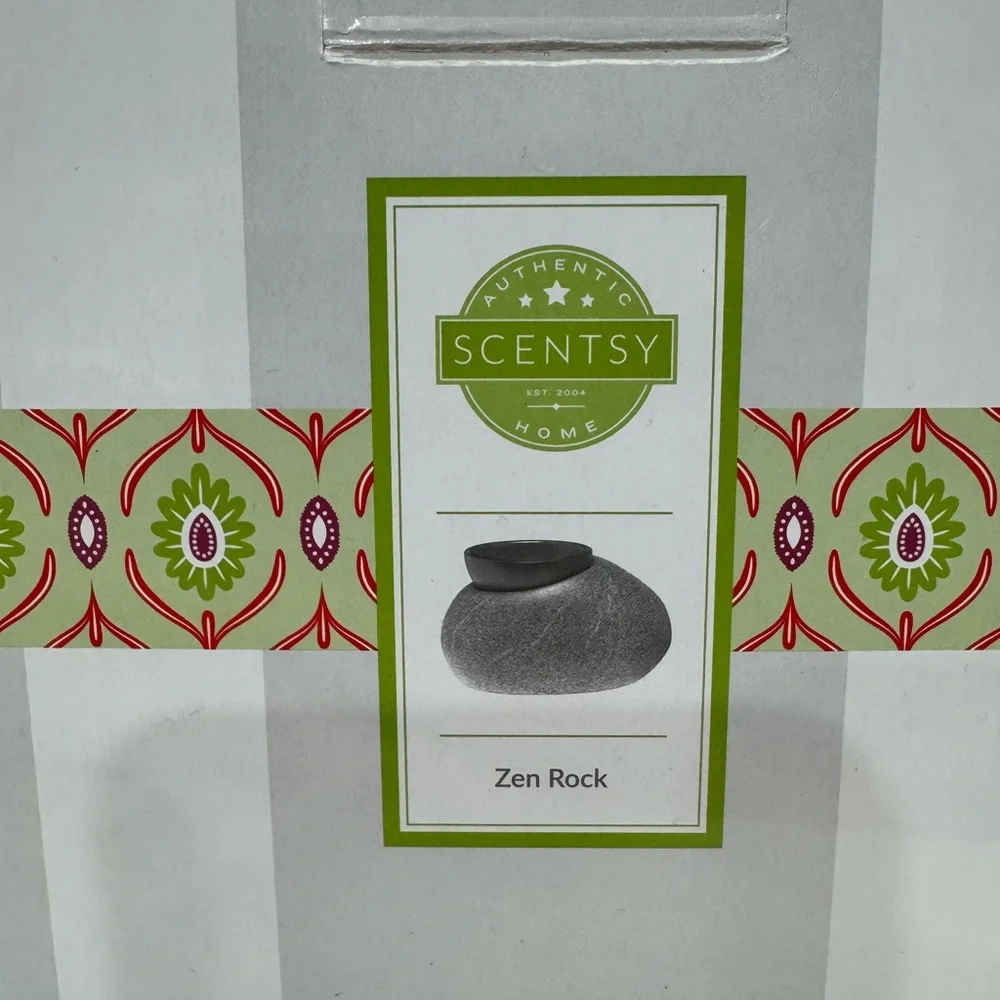 Retired Scentsy Zen Rock Gray and Black Warmer