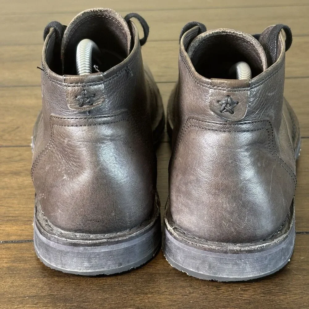 John Varvatos Portland Chukka Boots Shoes Mens Size 10.5 Brown Leather Lace Up
