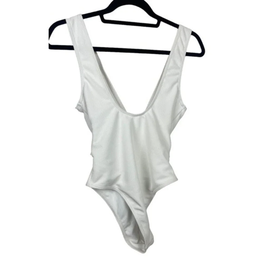 Pink Lily length swimsuit crotch