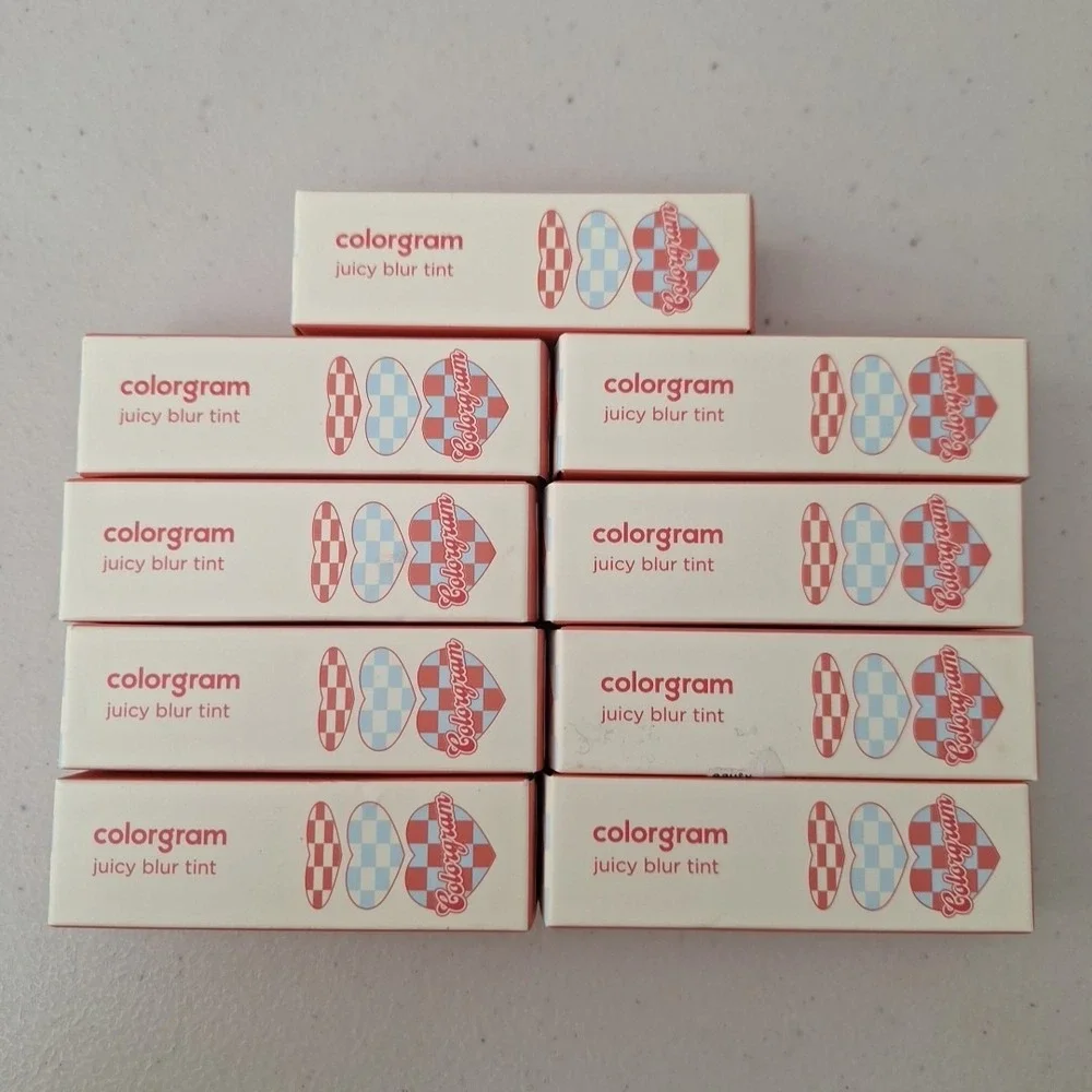 Lot of 9, Colorgram Juicy Blur Lip Tint, GUAVA BOLT, Korean Beauty FULL SIZE NEW