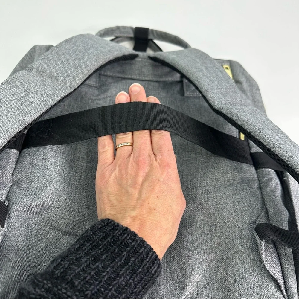 Lovevook Gray Backpack Hinge Top Laptop Pouch Top Zipper; Charger; Office School