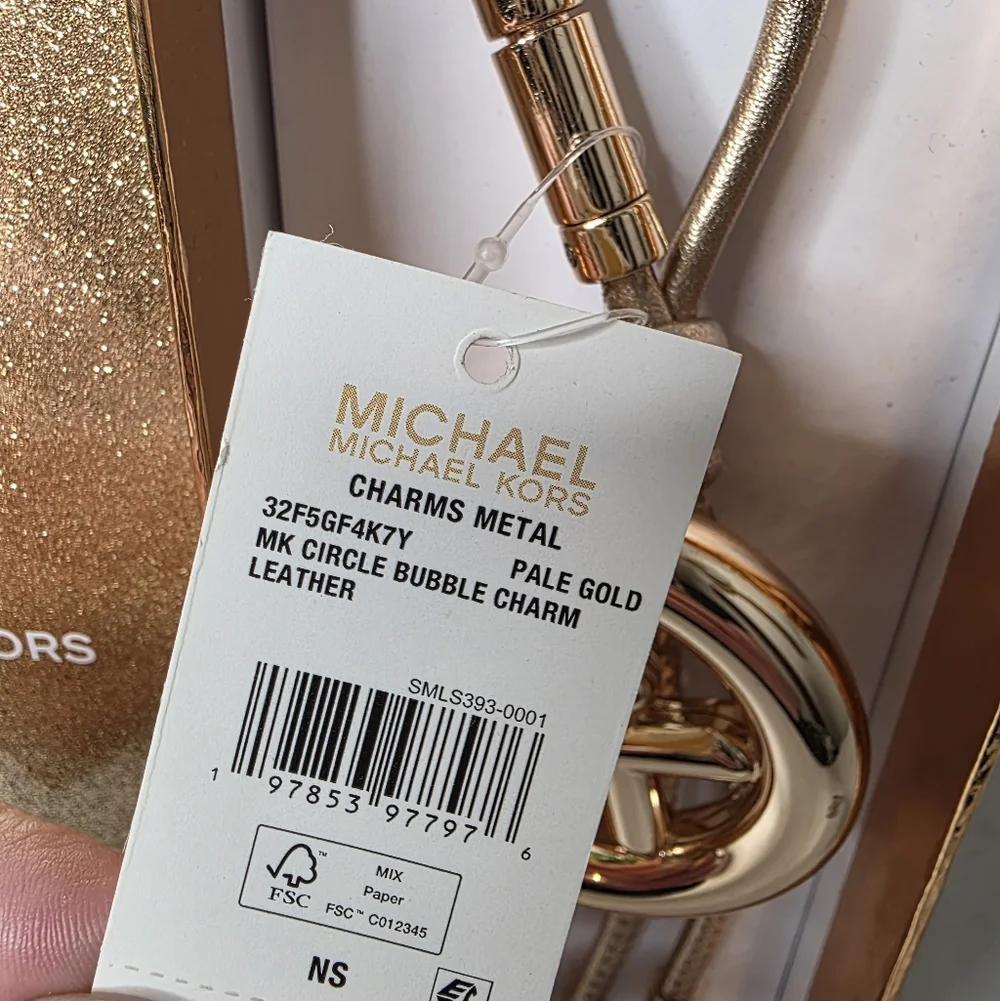 NEW Michael Kors Gold MK Pop Charm