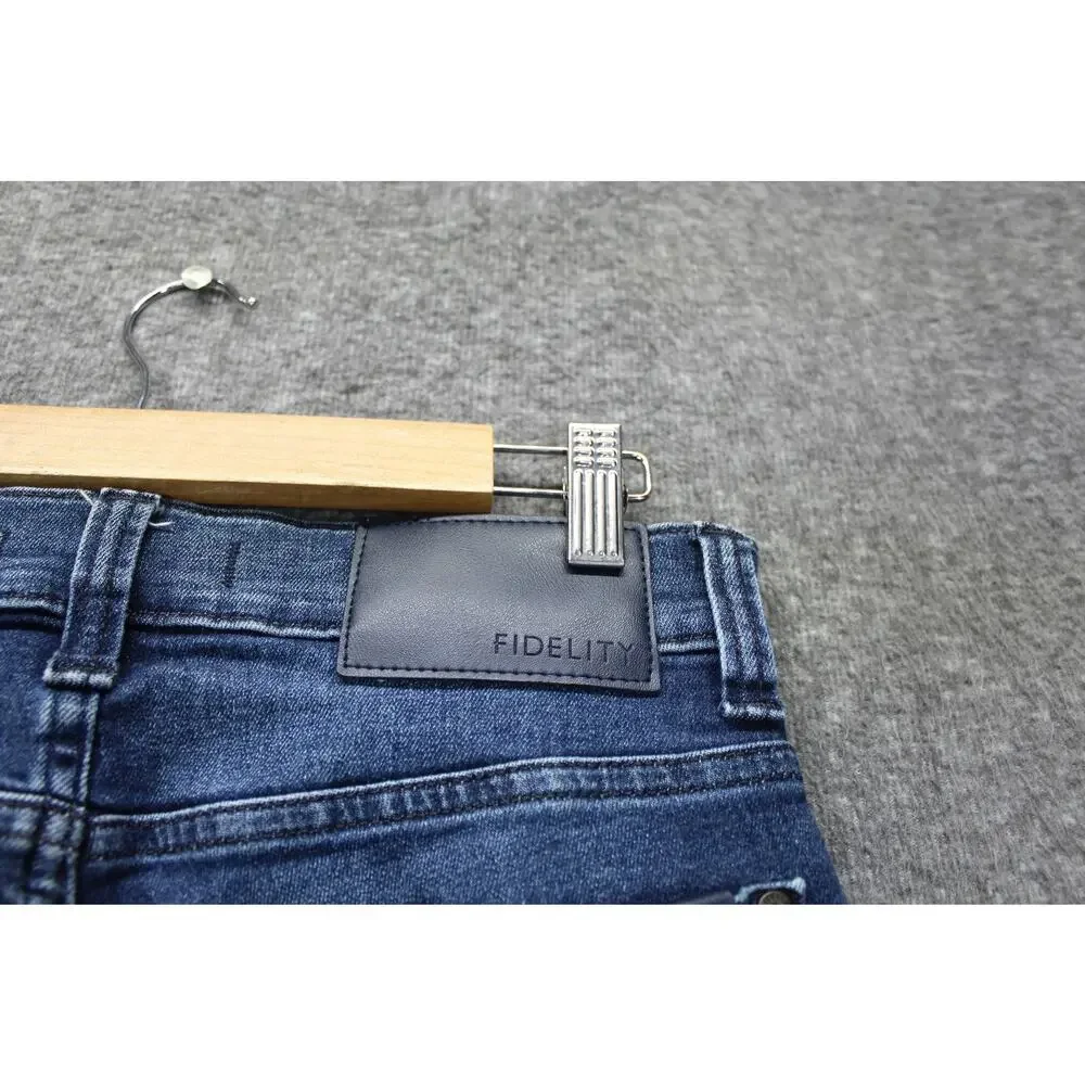 Fidelity Jeans Men 29x34 Blue Torino Slim Fit Straight Light Wash Stretch Preppy