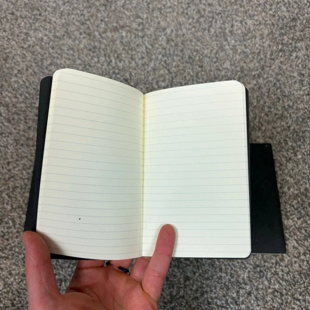 Lot of 3 small black lined moleskin 30 page notebooks