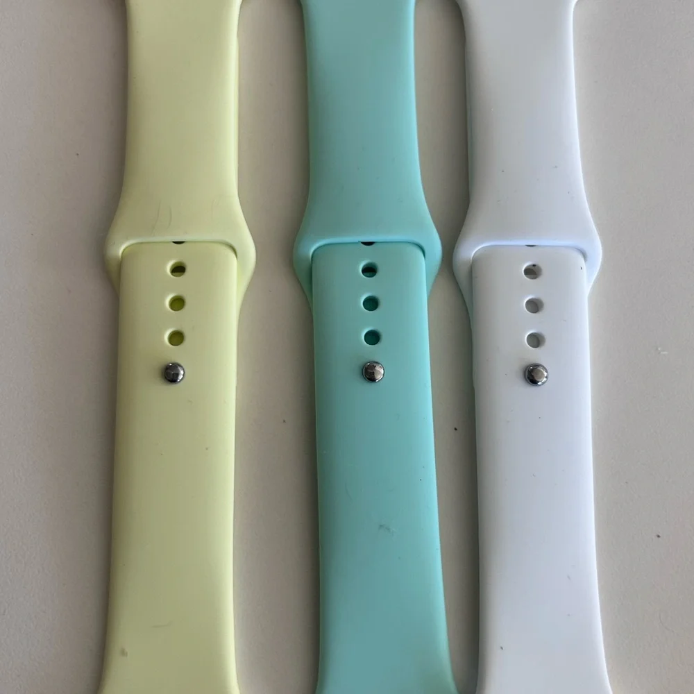 Smartwatch Band Set - Yellow, Blue, and White