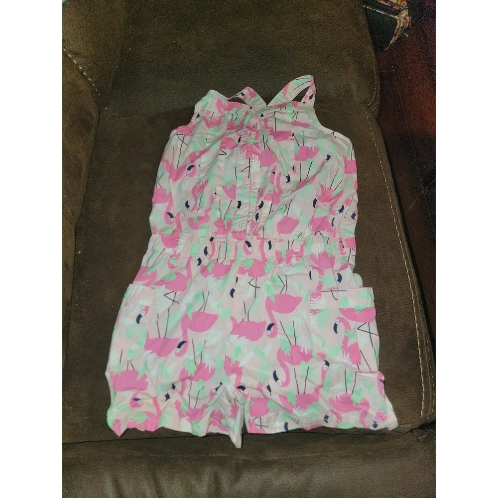 Gymboree outlet fruit punch flamingo romper 8