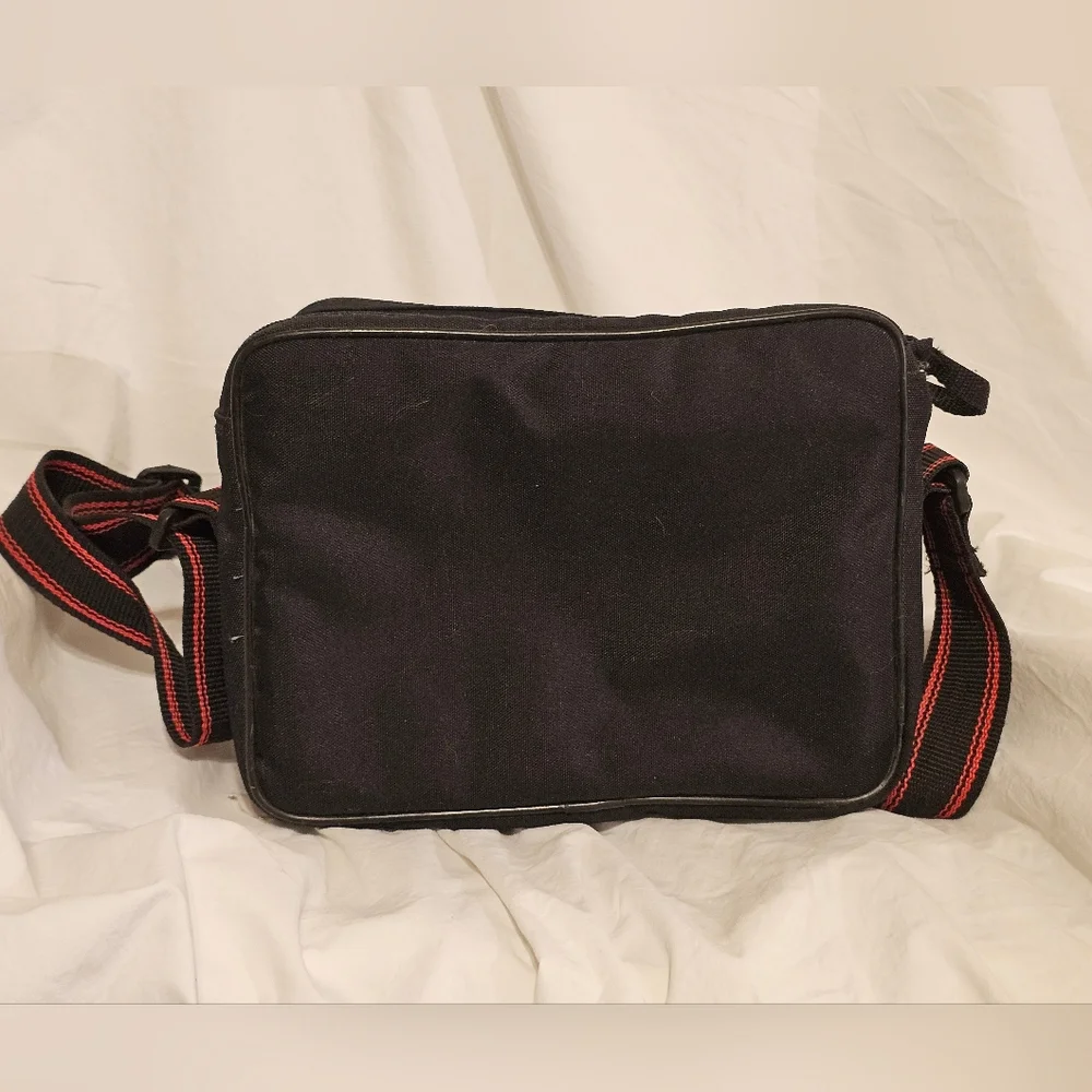 Vintage Canon Black Camera Shoulder Bag W Front Pocket
