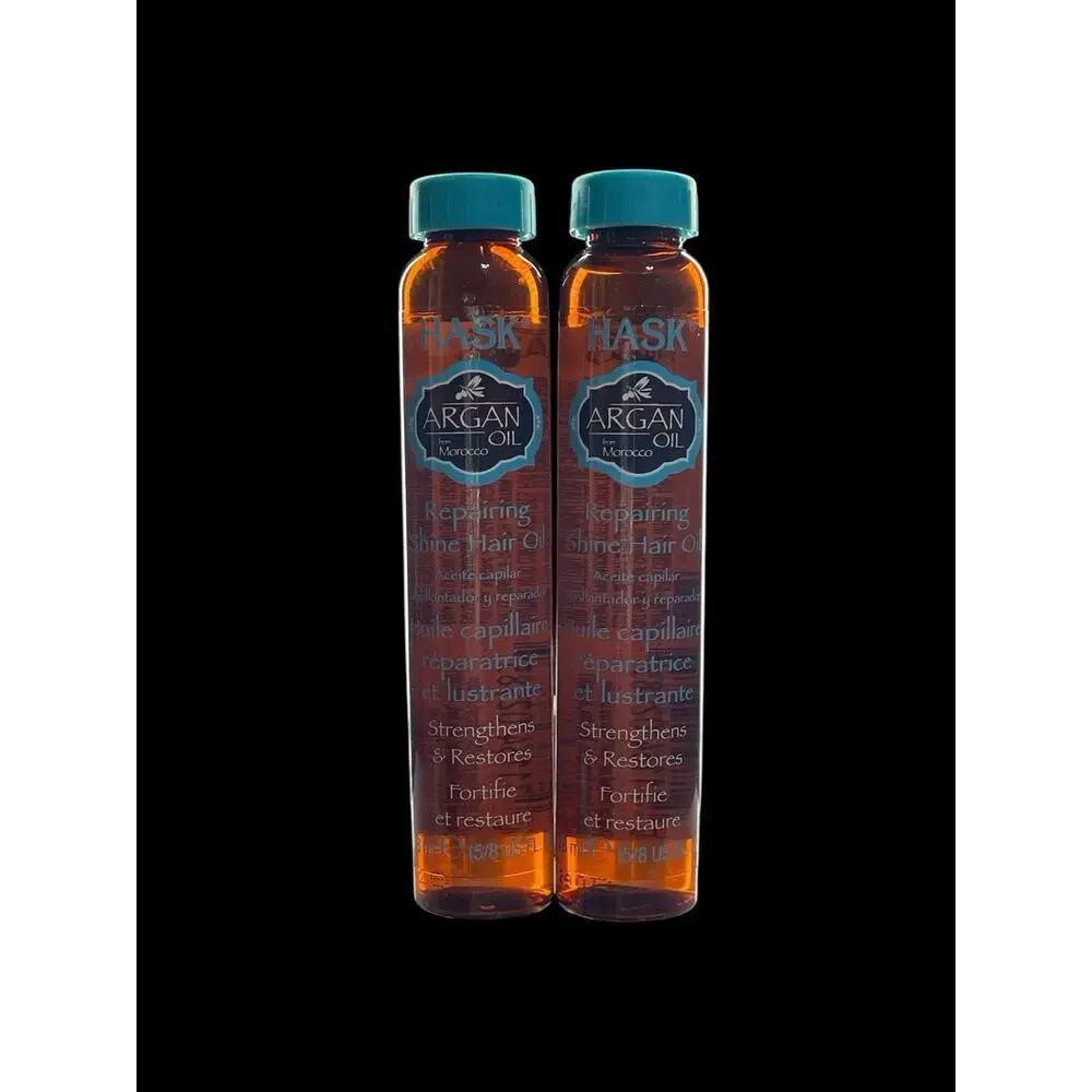 Hask Argan Oil from Morocco, 18 ml, Repairing Shine Hair Oil, set of 2