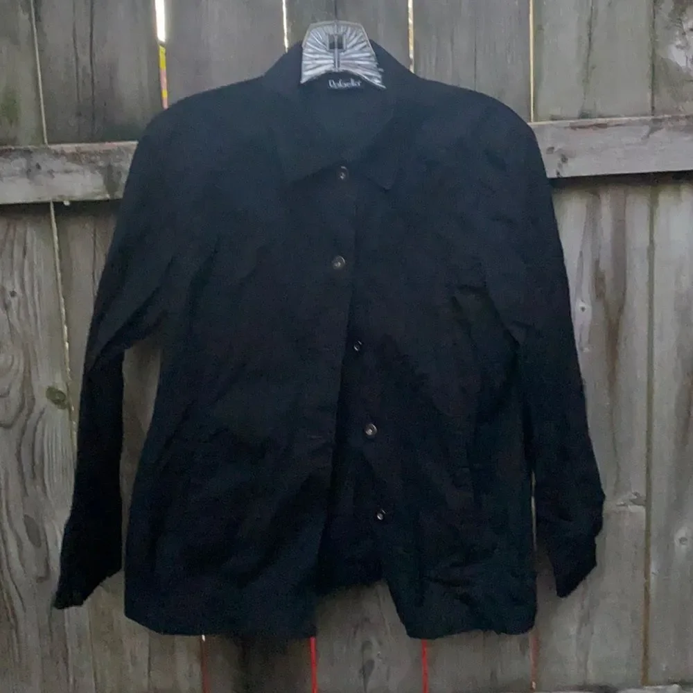 Raefealla Black Button down top sz. 8