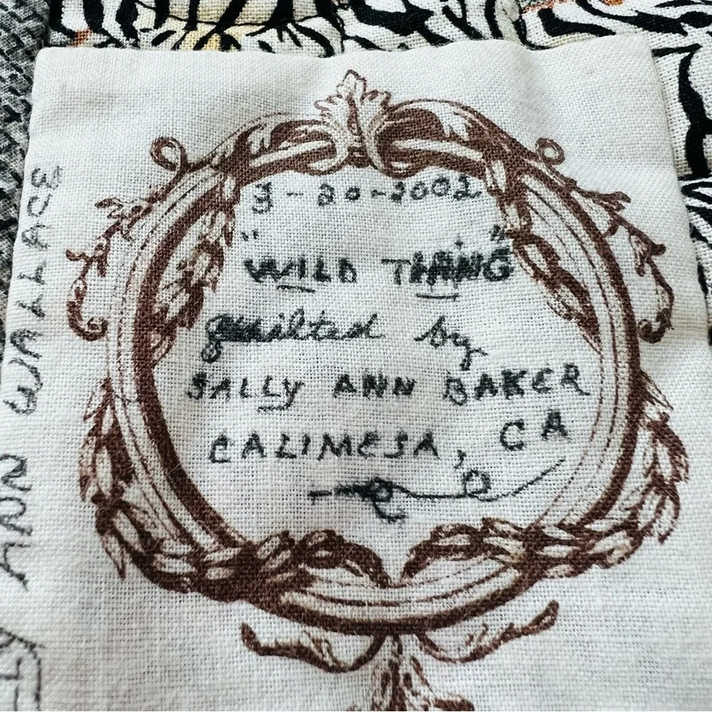 Handmade Wall Hanging Zebra Quilt.