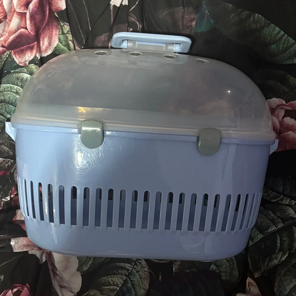 Portable Blue Pet Carrier