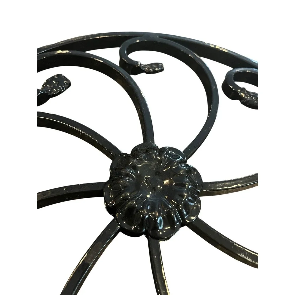 Decorative Wrought Iron Door & Outdoor Gate Grille – Black Scrollwork Accent 12