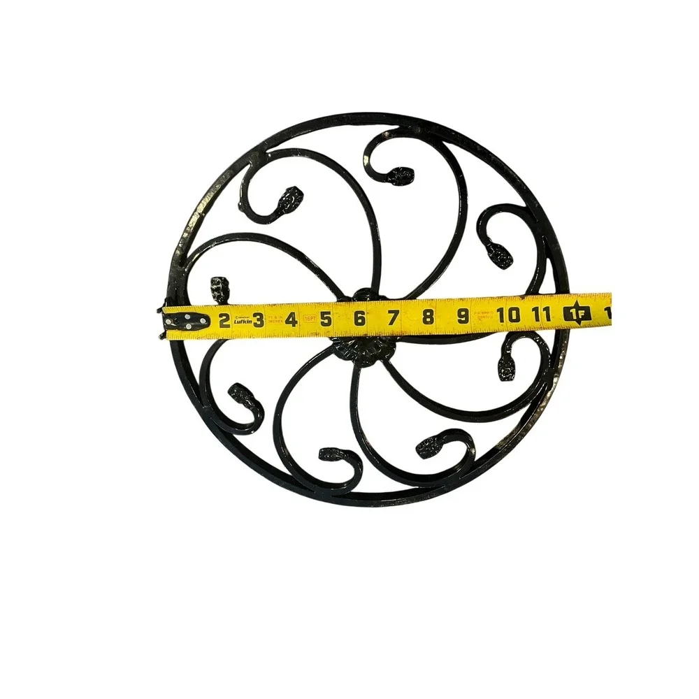 Decorative Wrought Iron Door & Outdoor Gate Grille – Black Scrollwork Accent 12