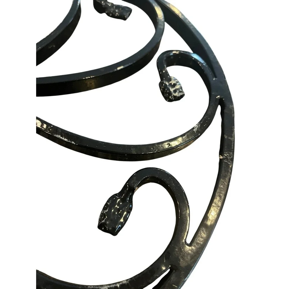 Decorative Wrought Iron Door & Outdoor Gate Grille – Black Scrollwork Accent 12