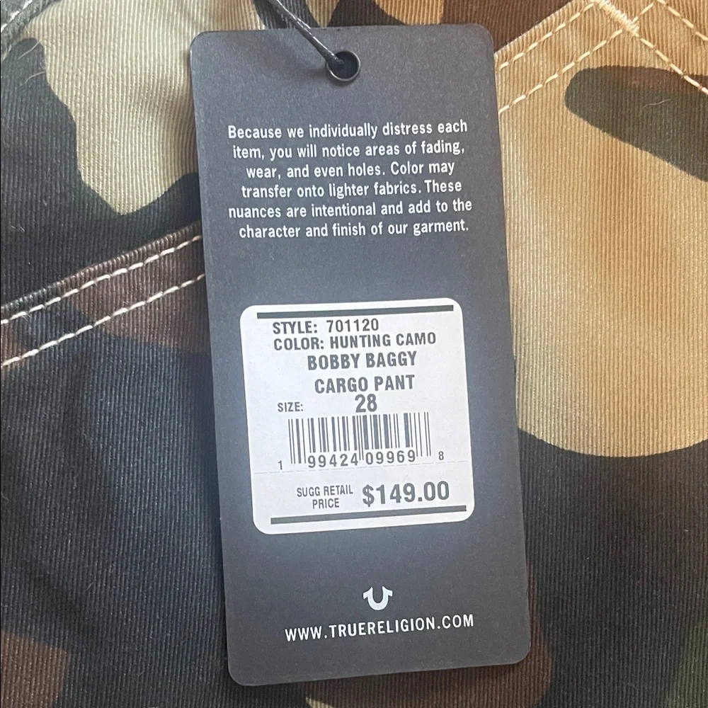True Religion Camouflage Cargo Men Jeans