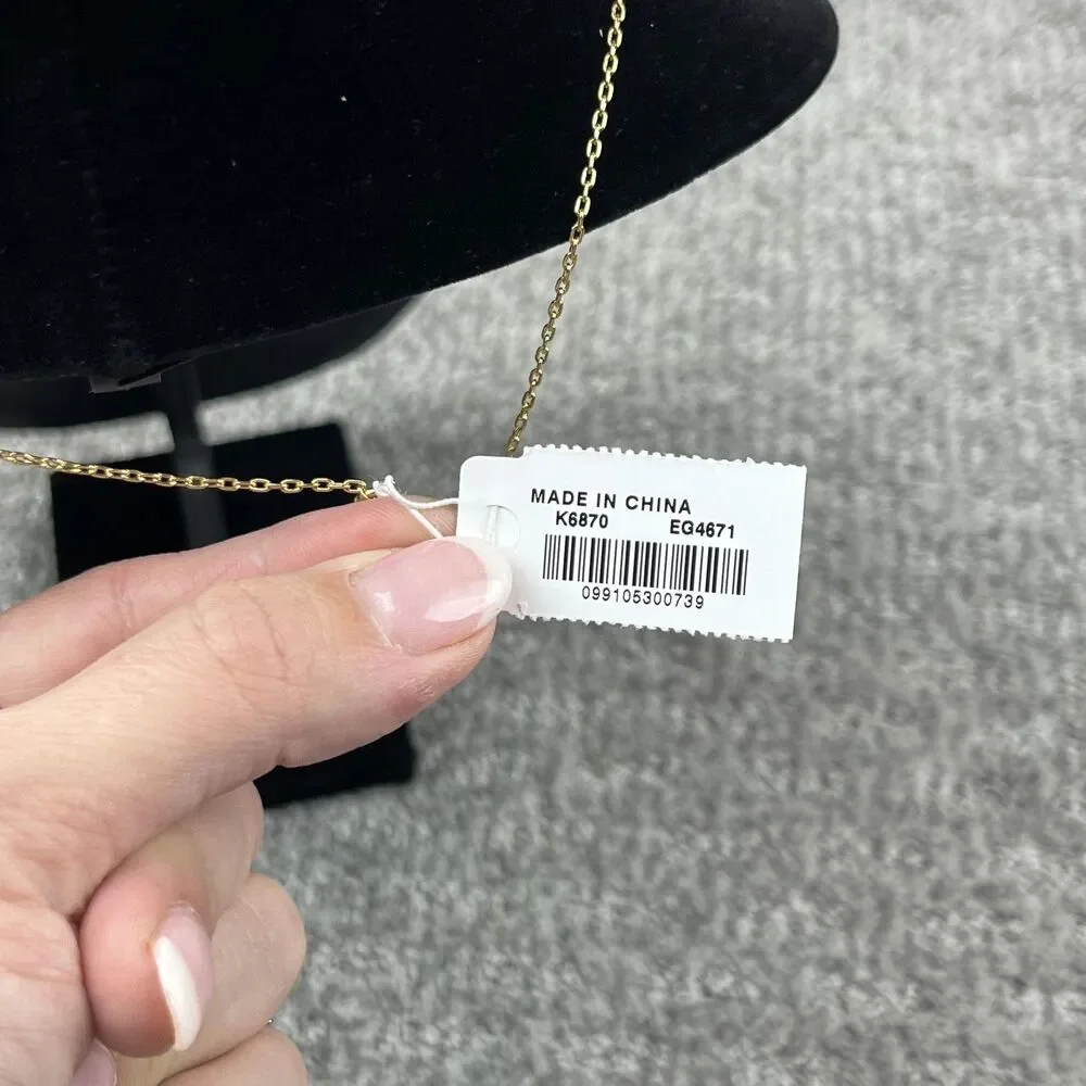 J.Crew Gold Tone Initial U Letter Pendant Chain Necklace Women Jewelry Delicate