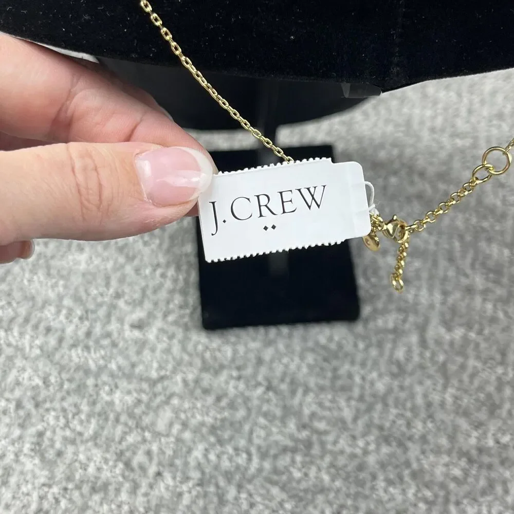 J.Crew Gold Tone Initial U Letter Pendant Chain Necklace Women Jewelry Delicate