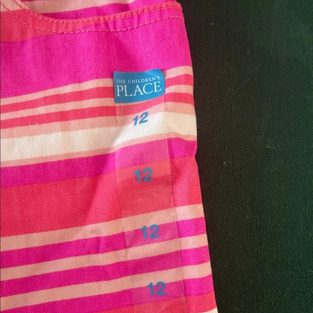 The Children's Place Pink and White Striped Shorts