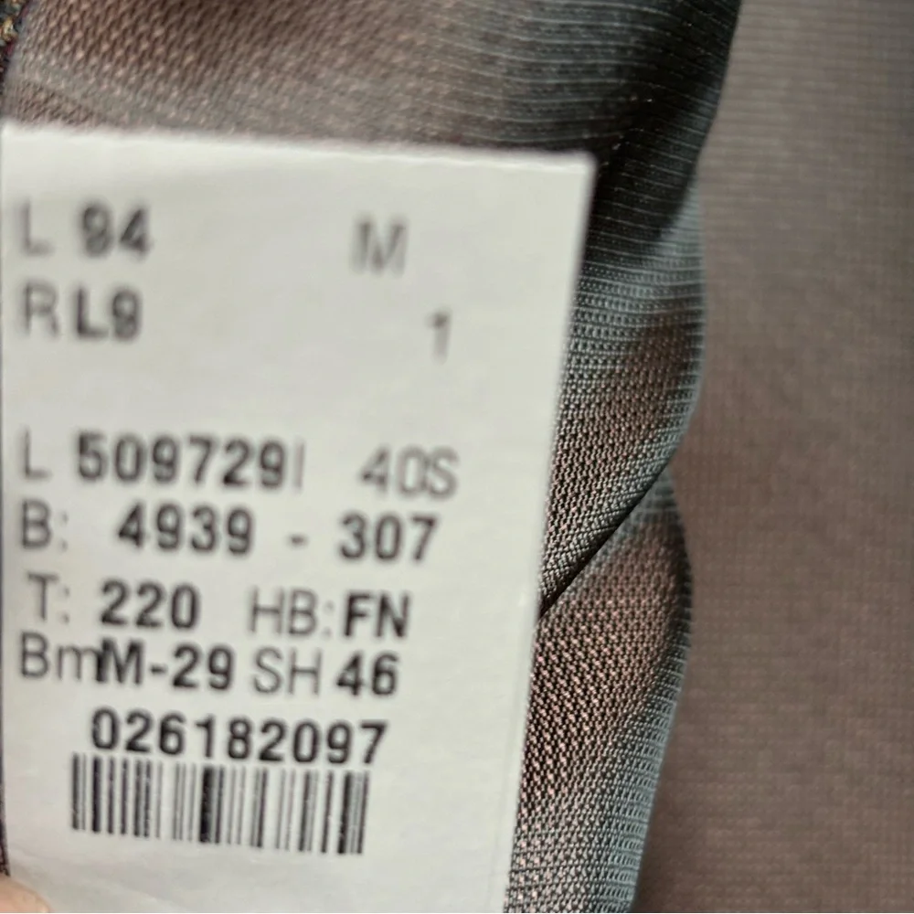 Ralph Ralph Lauren Men 40S Brown Houndstooth Wool Suit Jacket Sport Coat Blazer