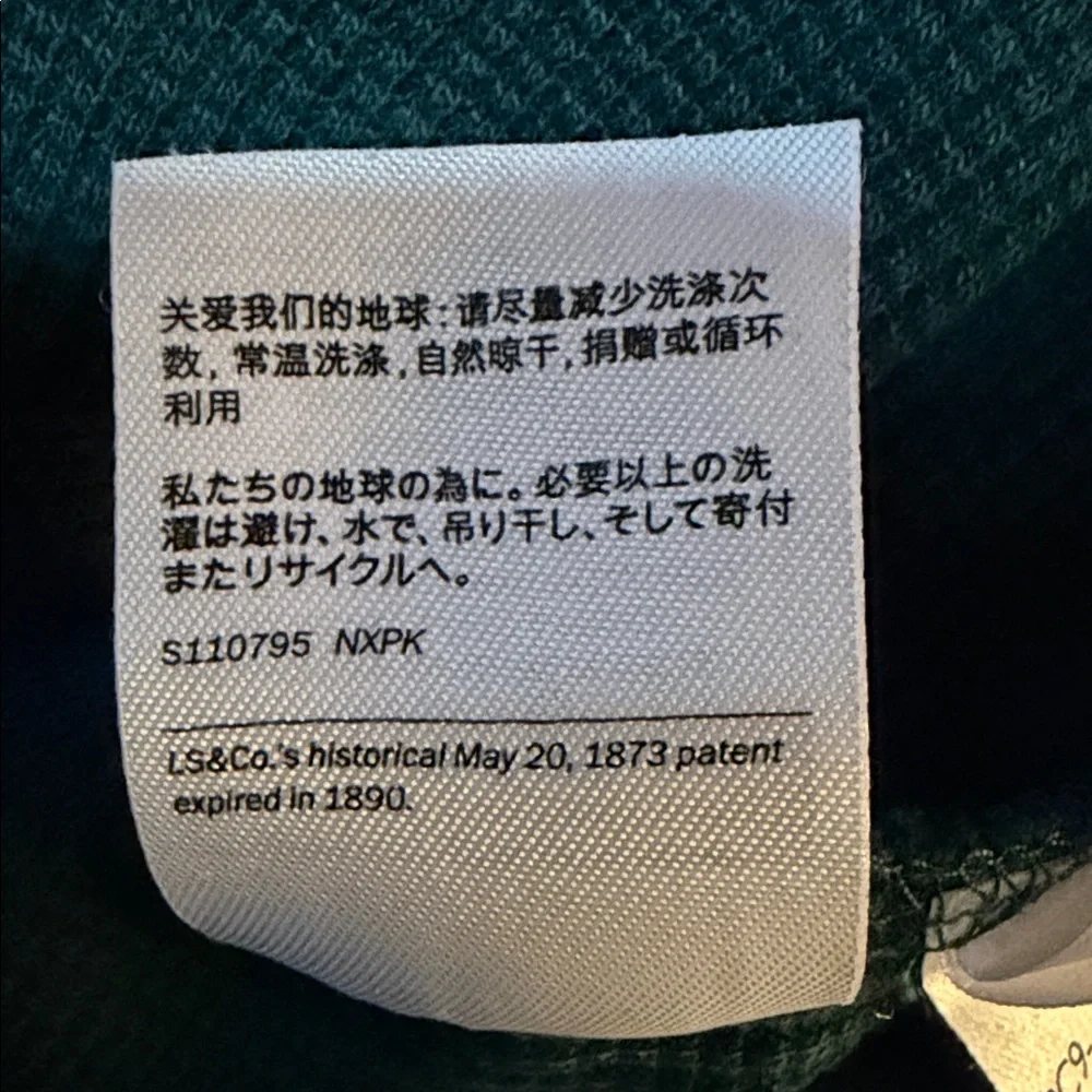 Levi's Men's Forest Green Waffle Knit Thermal Long Sleeve Shirt Standard S