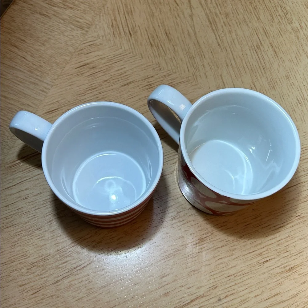 Crate & Barrel Circles & Stripes Mugs (2)