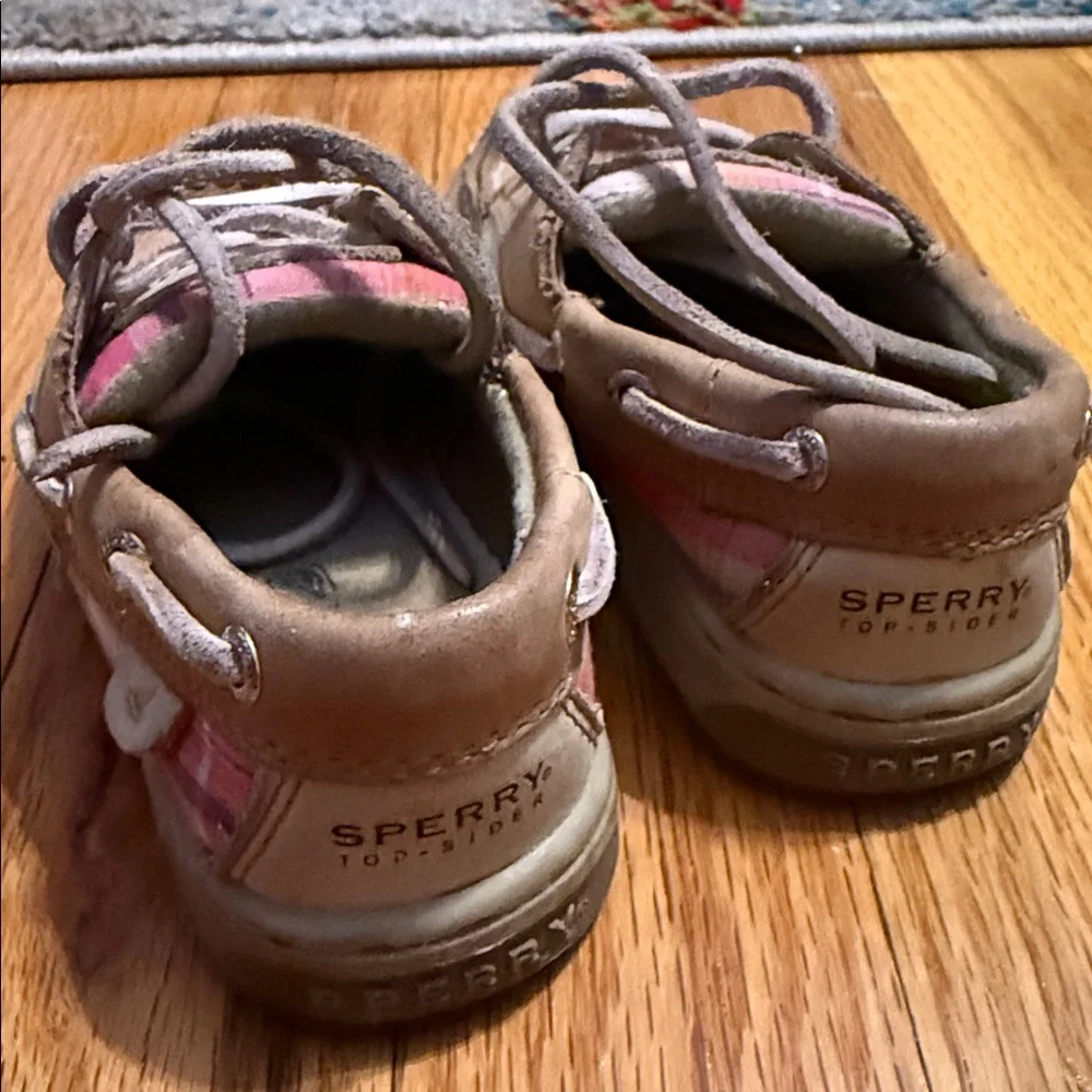 Little Kids Sperry Tan Leather Boat Shoes / unisex / Little Kid Sz 7.5