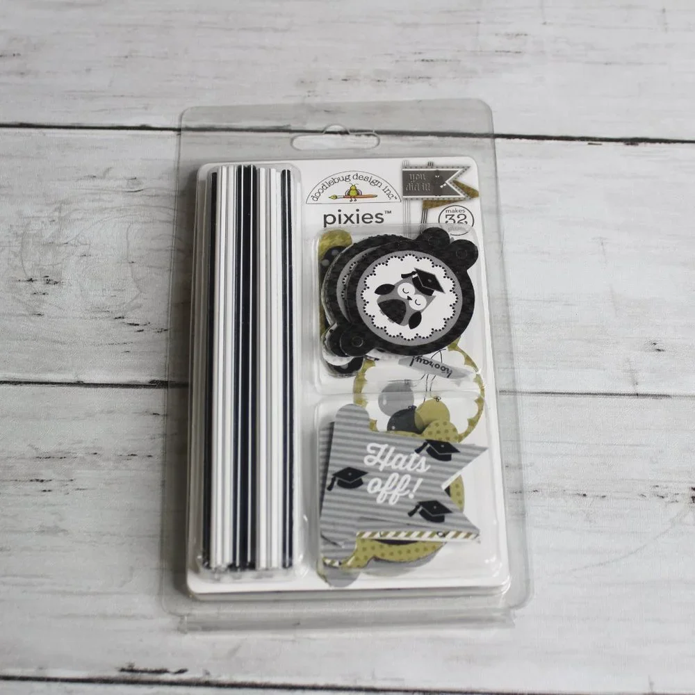 Pixies Graduation Cupcake Picks Scrapbook Congratulation Party Favors