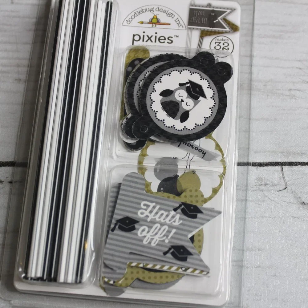 Pixies Graduation Cupcake Picks Scrapbook Congratulation Party Favors
