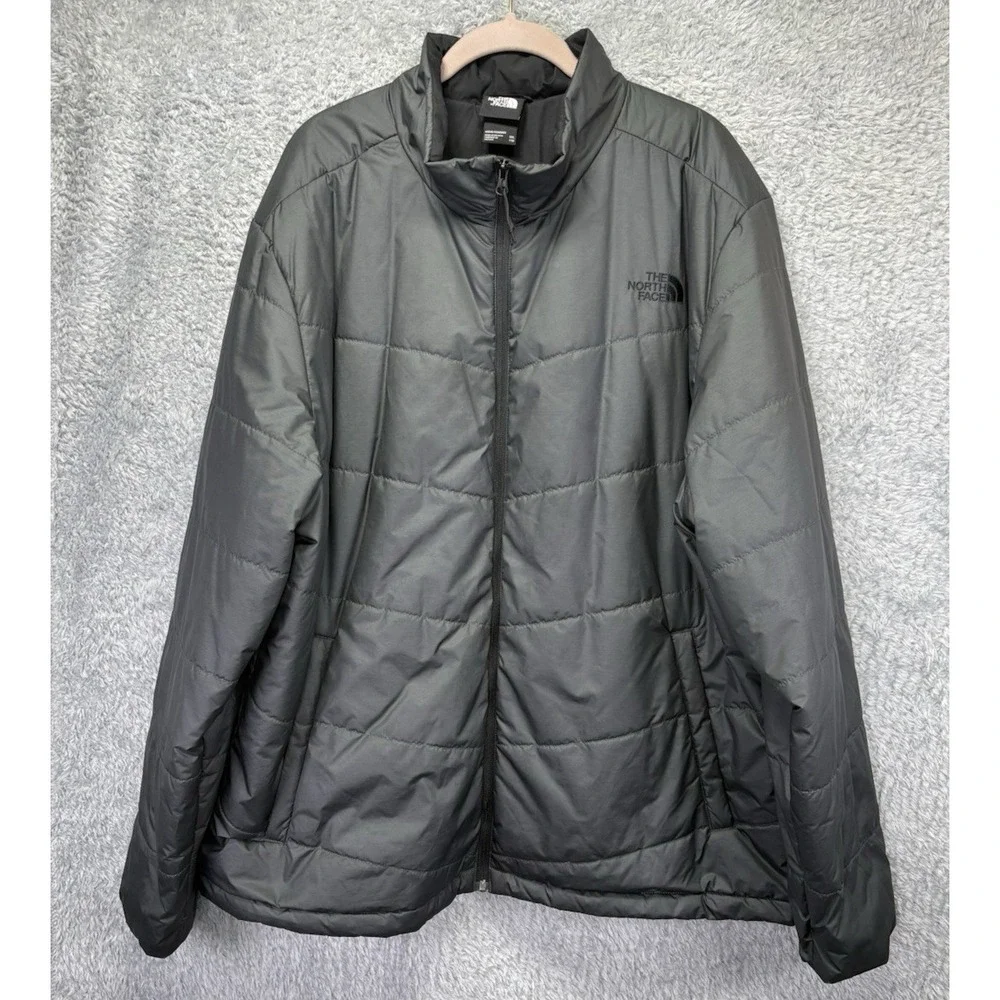 The North Face Mens Lightweight Puffer Jacket Gray Packable 2X -- XXL