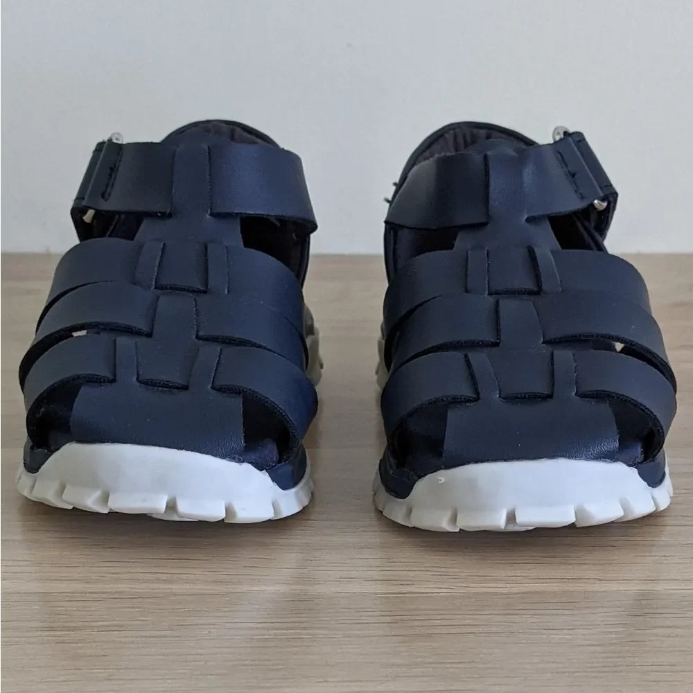 Zara Navy Blue Fisherman Sandals Toddler Girl Size 5
