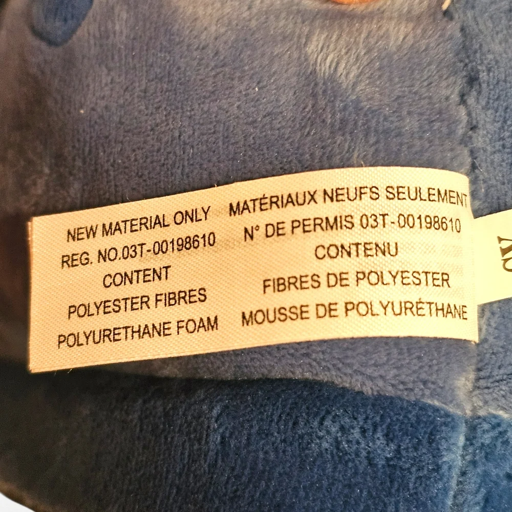 Happy Feet Disney Blue Stitch Plush Slippers Size XS