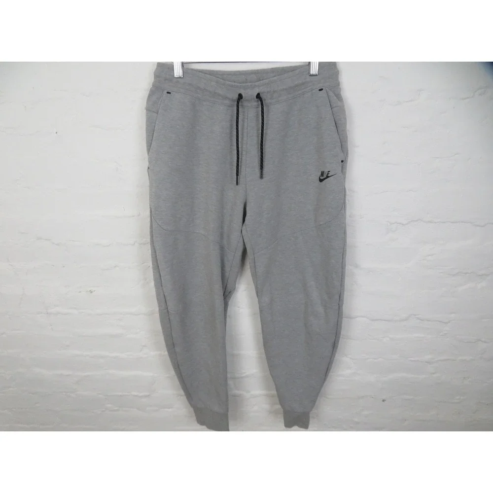 Nike Fleece Jogger Sweatpants Mens Medium Gray Zip Pocket CU4495-063 Athletic