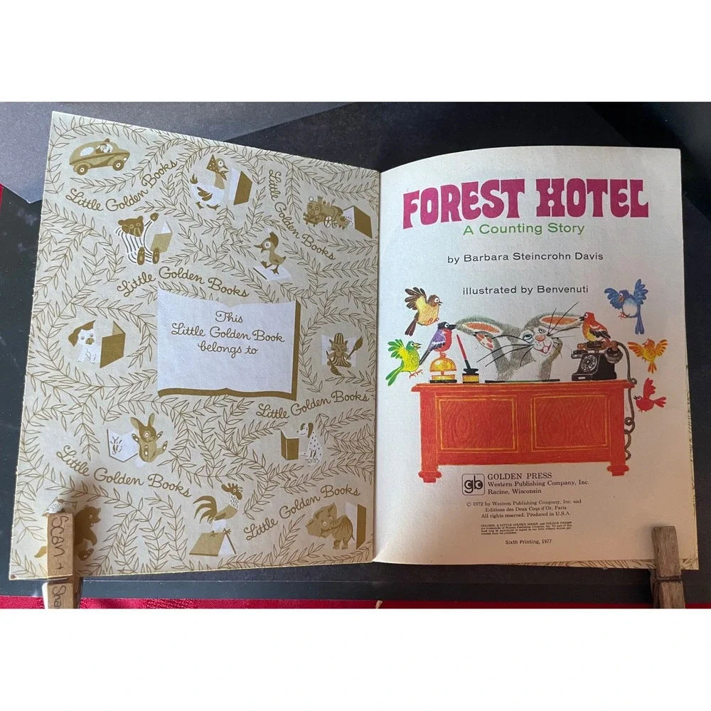 Forest Hotel Counting Story Little Golden Book 1977 Steincrohn Davis