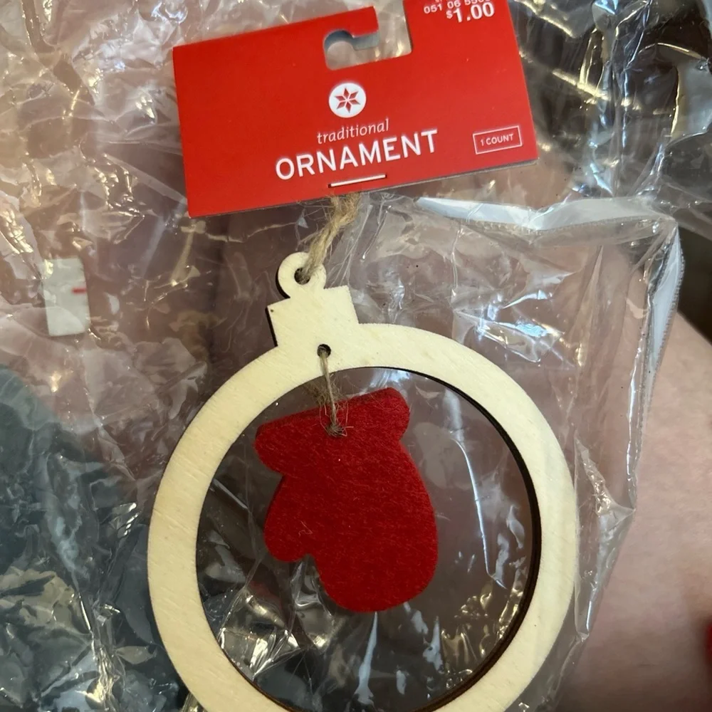 Target Red and White Holiday Ornaments