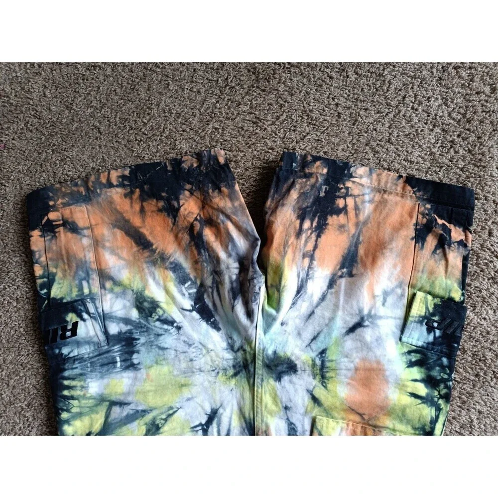 Ripndip Cargo Shorts Men's 34 Tie Dye Multicolor