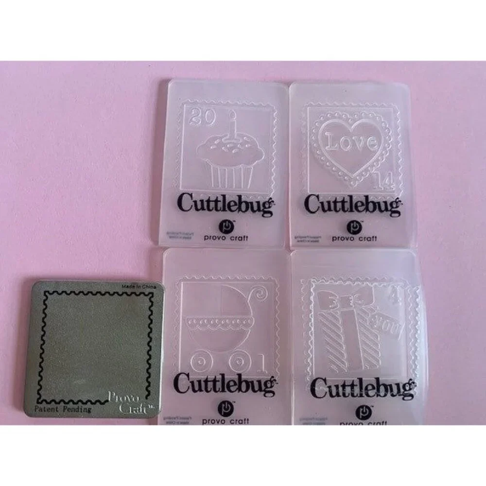 Cricut Cuttlebug Celebrate Embossing Folder & Metal Die Set Birthday Baby Love