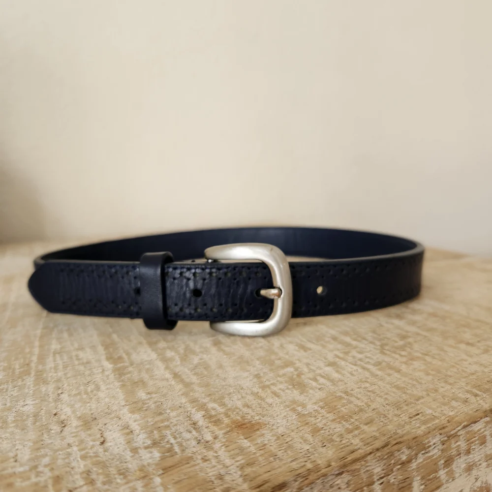 Janie and Jack Navy Leather Belt
