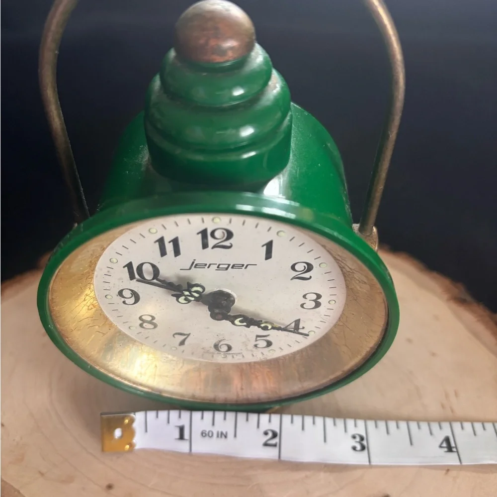 RARE Jerger Green and Gold Vintage Clock Circa 1940’s