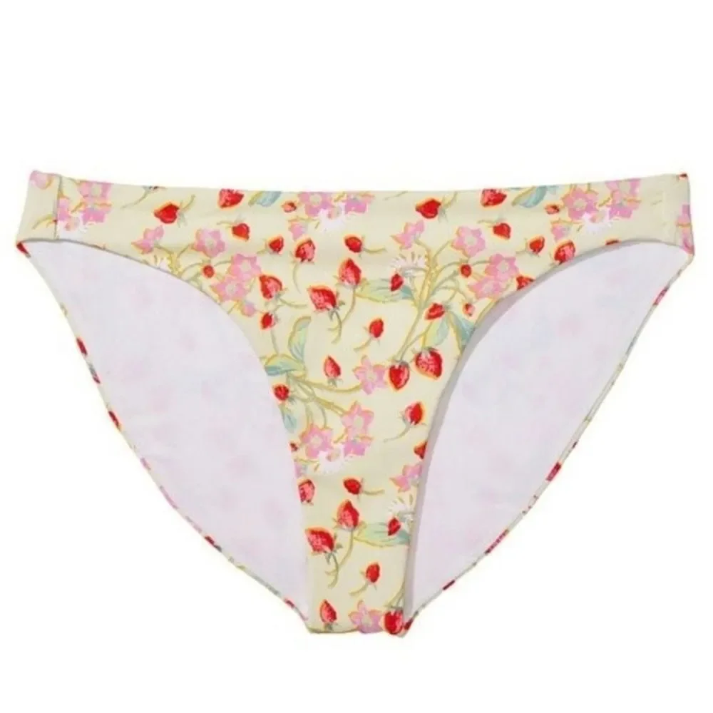VICTORIA'S SECRET SWIM Essential Bikini Bottom Strawberry 🍓 💛