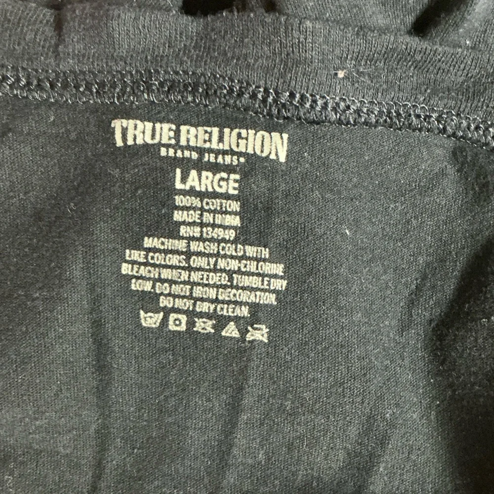 True Religion Black V-Neck Tee