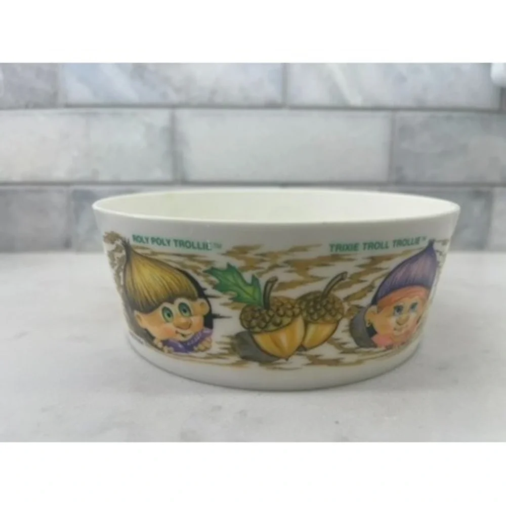 TROLLIES Vintage 1992‎ Plastic Child's Bowl Peter Pan Industries