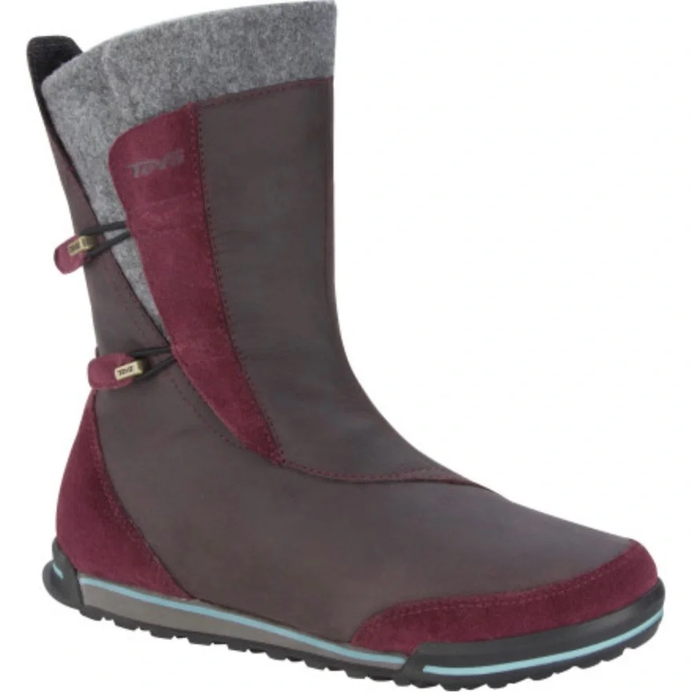 Teva Haley WP Boot Women's Burgundy Gray Boots Size 8