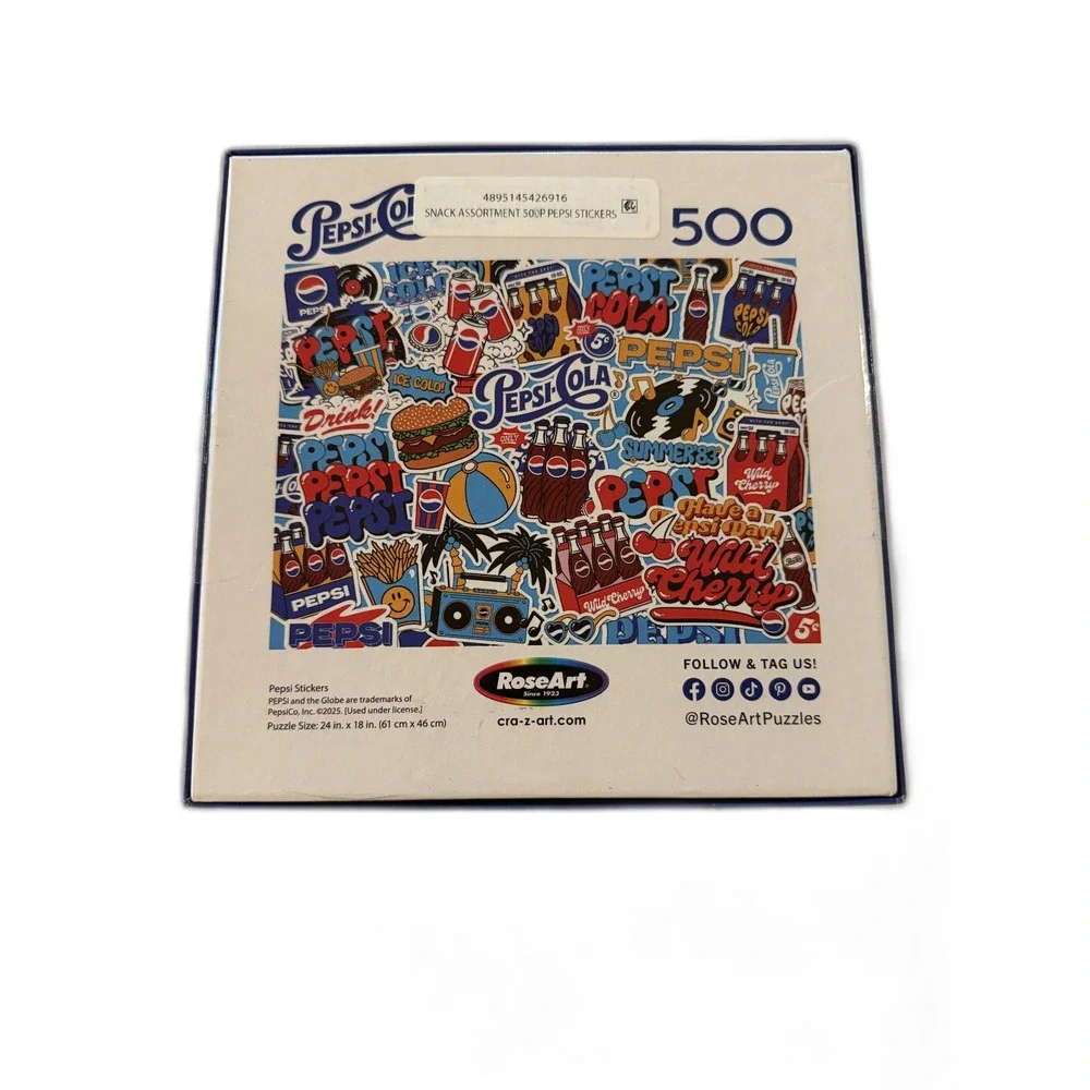 NWT Pepsi Cola Stickers Puzzle by Rose Art Sealed