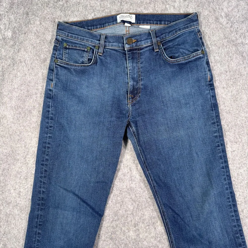 Tecovas Jeans Men’s 33x32 Measures 31x31 Blue Slim Fit Straight Leg Western